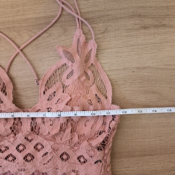 FREE People Pink FP One Adella Slip Lace Dress XS - Picture 6 of 7